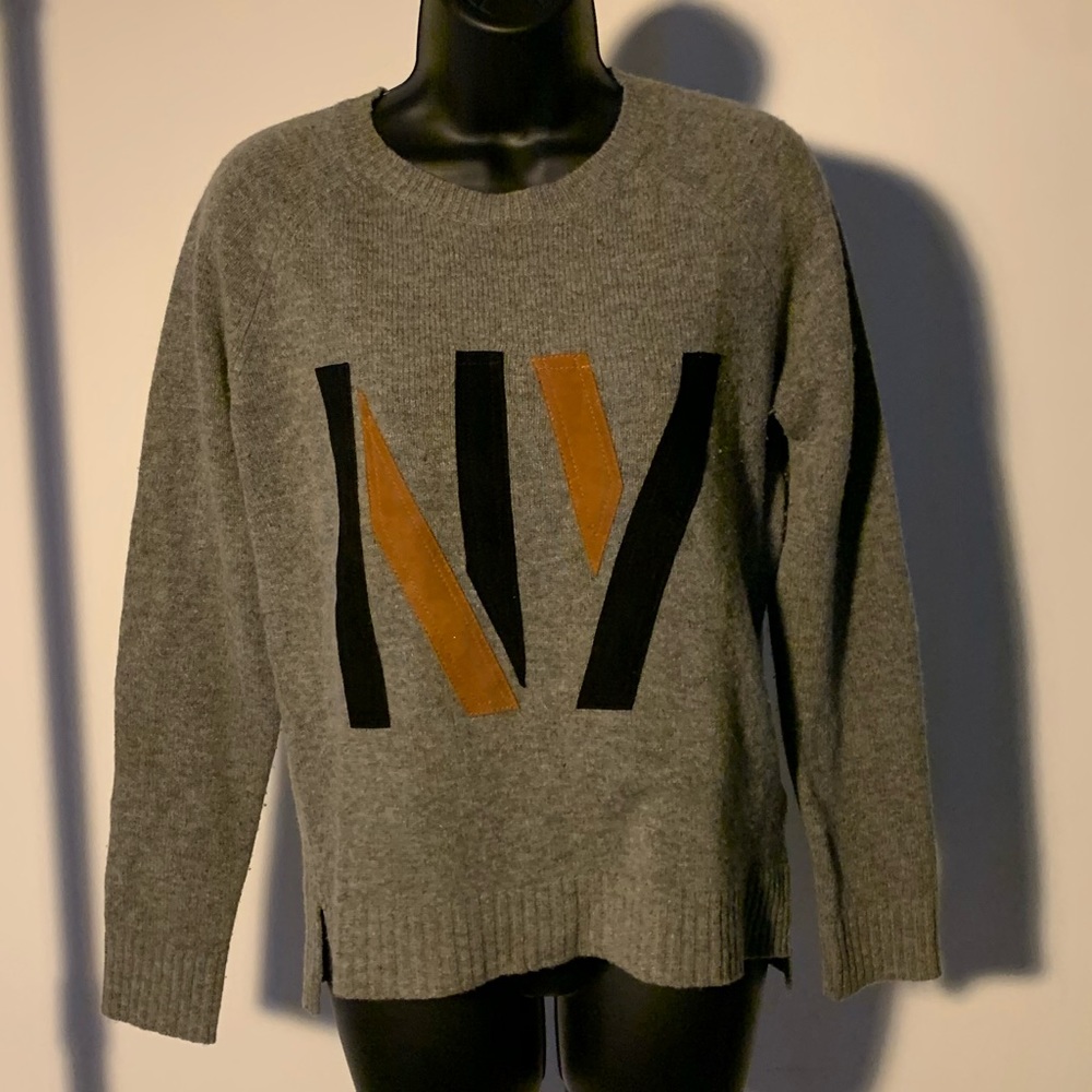 Madewell grey/blue/tan "NY" sweater